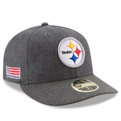 Men's Pittsburgh Steelers New Era Heather Gray Crafted in the USA Low Profile 59FIFTY Fitted Hat 2891991